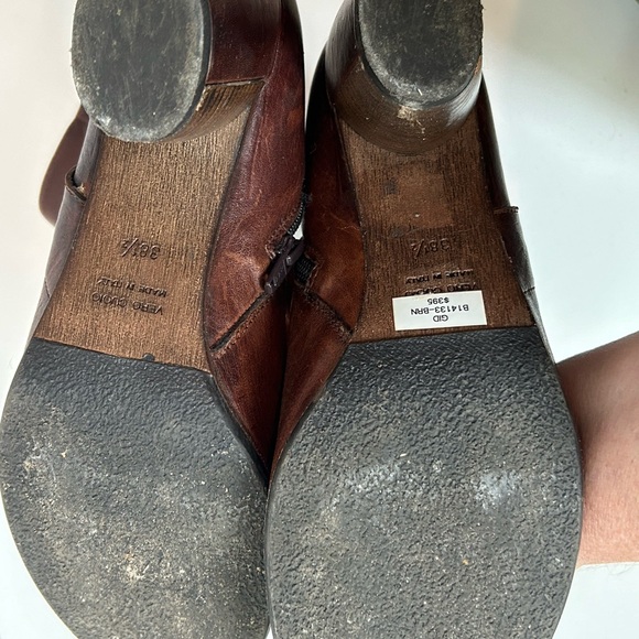 Coclico brown leather booties 38.5 - Picture 5 of 9